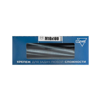 Болт с шестигранной головкой М10х100 DIN 933 оцинк. (уп.12шт) Tech-Krep/Zitar 126516