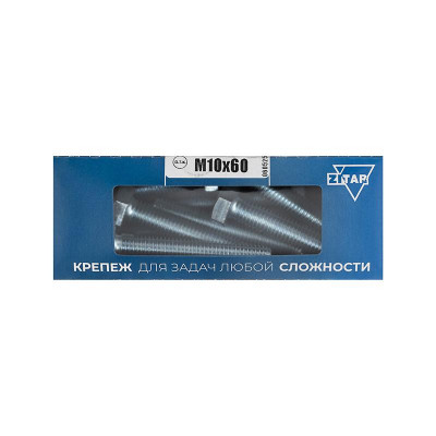Болт с шестигранной головкой М10х60 DIN 933 оцинк. (уп.10шт) Tech-Krep/Zitar 105218