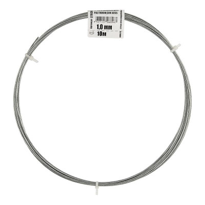 Трос для растяжки 1.0мм DIN 3055 сталь (уп.10м) Zitar 127839