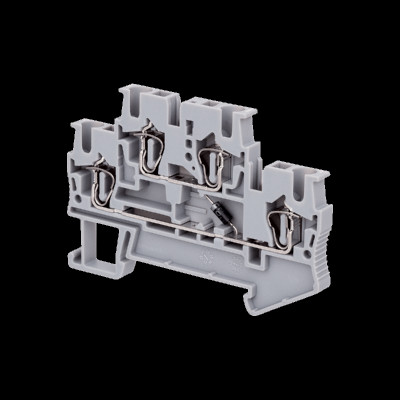 Клемма пружинная двухуровневая с диодом 2.5кв.мм MTS-D2.5DV ОВЕН 136882