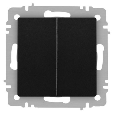 Выключатель 2-кл. СП Accent 6-104-05 10А IP20 250В AL/CU антрацит Intro Б0063488