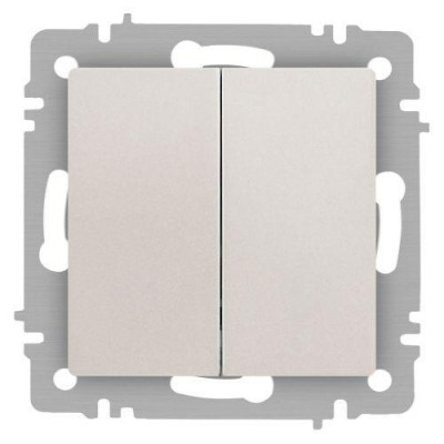 Выключатель 2-кл. СП Accent 6-104-06 10А IP20 250В AL/CU перламутр. Intro Б0063491