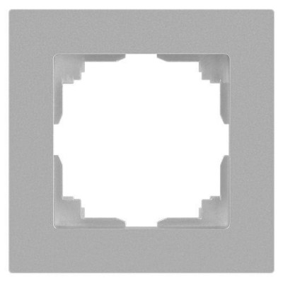 Рамка 1-м СП Accent 6-501-03 алюм. Intro Б0063742