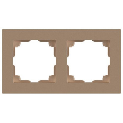 Рамка 2-м СП Accent 6-502-04 шампань Intro Б0063758