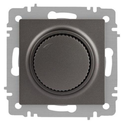 Светорегулятор поворотный СП Accent 6-401-07 600Вт 230В IP20 графит Intro Б0063682