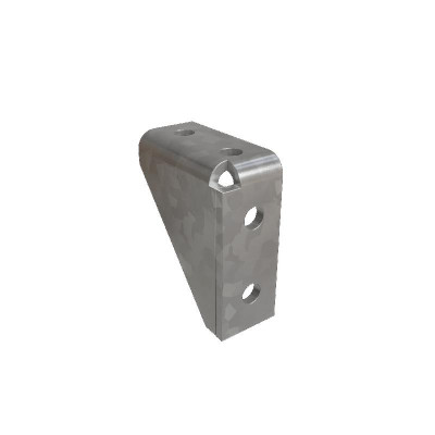 Соединитель угловой усиленный (4 отверстия) сталь 6мм HD85 КМ LO56307