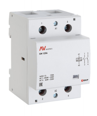 Контактор модульный КМ 100А 1NC+1NO 110В AC (3 мод.) AVERES EKF km-av-3-100-11-110V
