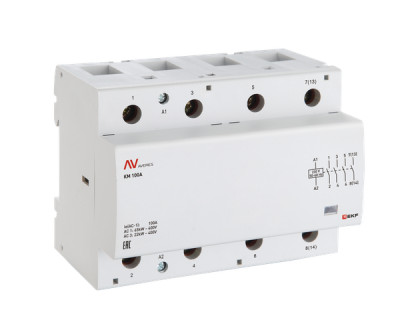 Контактор модульный КМ 100А 4NO 110В AC (6 мод.) AVERES EKF km-av-6-100-40-110V