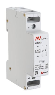 Контактор модульный КМ 20А 2NC 110В AC (1 мод.) AVERES EKF km-av-1-20-02-110V