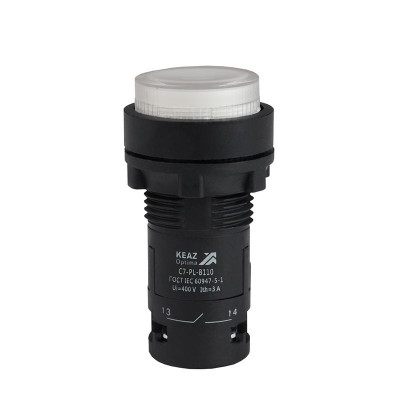 Кнопка с подсветкой OptiSignal Compact D22 С7-PL-B101 бел. 1НЗ 24В AC/DC XB7NW31B2 КЭАЗ 362084