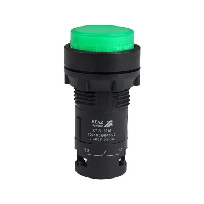 Кнопка с подсветкой OptiSignal Compact D22 С7-PL-B301 зел. 1НЗ 24В AC/DC XB7NW33B2 КЭАЗ 362085