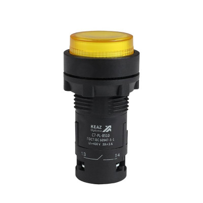 Кнопка с подсветкой OptiSignal Compact D22 С7-PL-M501 желт. 1НЗ 230В AC XB7NW35M2 КЭАЗ 362097