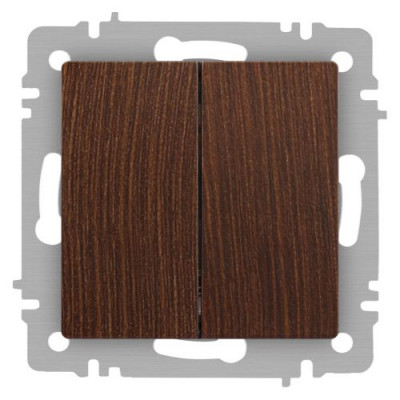 Переключатель 2-кл. СП Accent 6-107-10 10А IP20 250В AL/CU венге Intro Б0063574