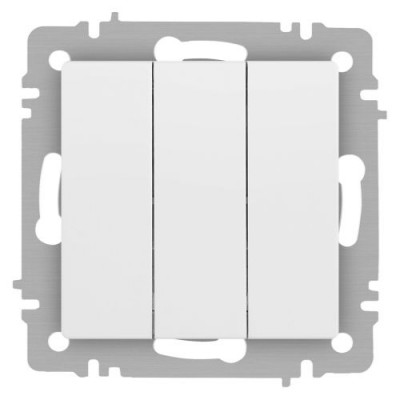 Выключатель 3-кл. СП Accent 6-106-01М 10А IP20 250В AL/CU бел. матов. Intro Б0063532