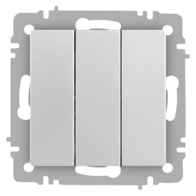 Выключатель 3-кл. СП Accent 6-106-03 10А IP20 250В AL/CU алюм. Intro Б0063536