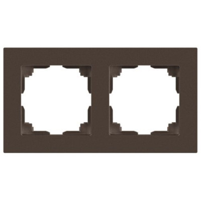 Рамка 2-м СП Accent 6-502-08 бронза Intro Б0063777