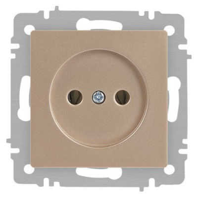 Розетка 1-м СП Accent 6-201-04 16А IP20 250В 2P шампань Intro Б0063663