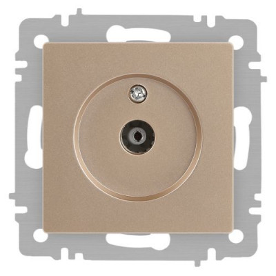 Розетка телевизионная одиночная TV СП Accent 6-301-04 IP20 шампань Intro Б0063609