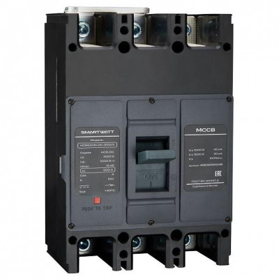 Выключатель автоматический в литом корпусе PDE HCB630F-DC-500/3 500А 3P 30кА SmartWatt 4512020500054