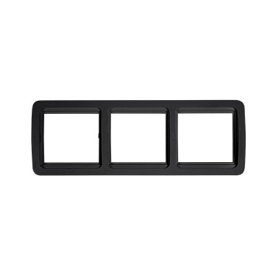 Рамка 3-м горизонтальная CLASSICO 2303HB черн. IN HOME 4690612061146