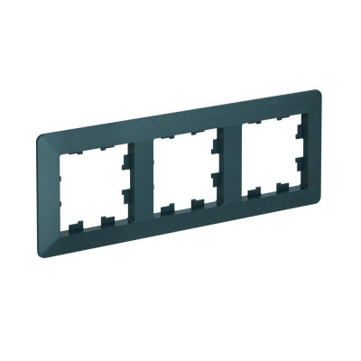 Рамка 3-м AtlasDesign Air изумруд/дым. черн. SE ATN220803