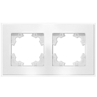 Рамка 2-м Афина стеклянная бел. UNIVersal 2243