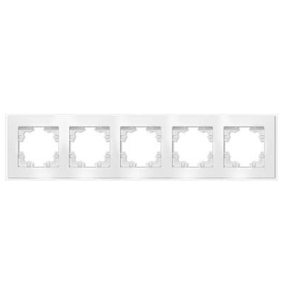 Рамка 5-м Афина стеклянная бел. UNIVersal 2246