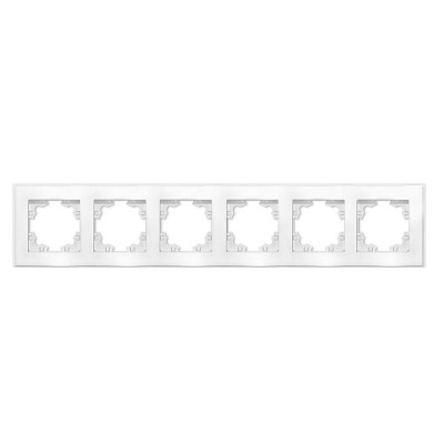 Рамка 6-м Афина стеклянная бел. UNIVersal 2247