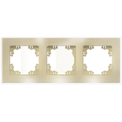 Рамка 3-м Афина стеклянная зол. UNIVersal 2292