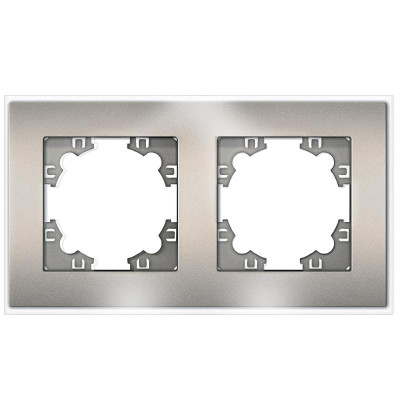 Рамка 2-м Афина стеклянная мокко UNIVersal 2285