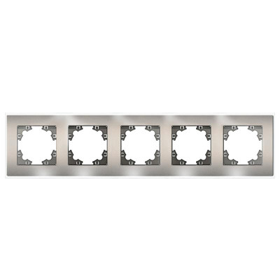 Рамка 5-м Афина стеклянная мокко UNIVersal 2288