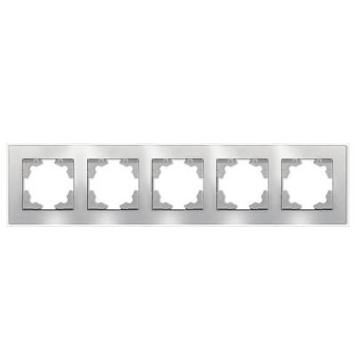 Рамка 5-м Афина стеклянная серебр. UNIVersal 2270