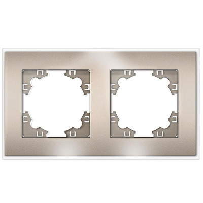 Рамка 2-м Афина стеклянная шампань UNIVersal 2279