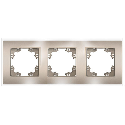 Рамка 3-м Афина стеклянная шампань UNIVersal 2280