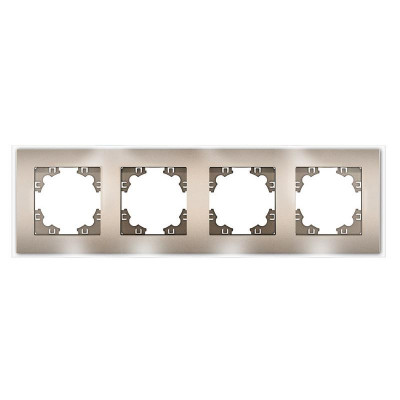 Рамка 4-м Афина стеклянная шампань UNIVersal 2281