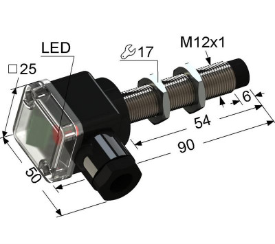 Выключатель бесконтактный PS2-12M90-4N74-B (ВБ2.12М.90.4.7.4.В ВБ2.12М.90.4.7.2.В) МЕГА-К A8010-T54975172