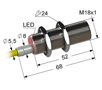 Выключатель бесконтактный PS2-18M68-8B51-Z (ВБ2.18М.68.5.5.1.Z) МЕГА-К A8010-T36600763