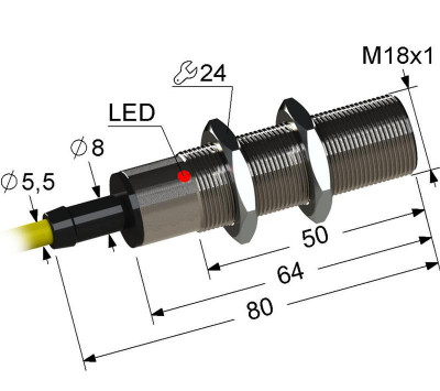 Выключатель бесконтактный PS2-18M80-5B11-Z (ВБ2.18М.80.5.1.1.Z) МЕГА-К A8010-80087200