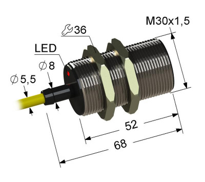 Выключатель бесконтактный PS2-30M68-10B61-Z МЕГА-К A8010-79688448