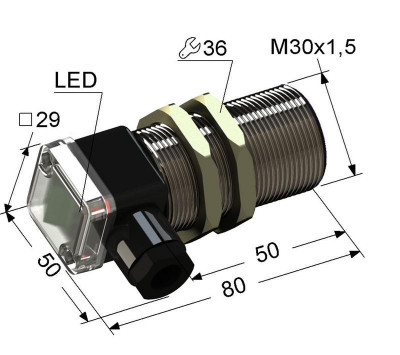 Выключатель бесконтактный PS2-30M80-10B11-B (ВБ2.30М.80.10.1.1.В) МЕГА-К A8010-80086333