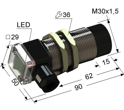 Выключатель бесконтактный PS2-30M90-15N84-B (ВБ2.30М.90.15.8.2.В) МЕГА-К A8010-80088269
