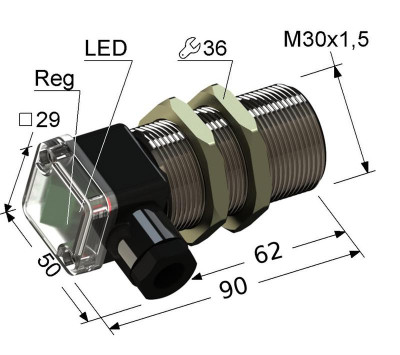 Выключатель бесконтактный PS2RT-30M90-10B74-B (ВБ2ЧТ.30М.90.10.7.4.В) МЕГА-К A8010-80086340