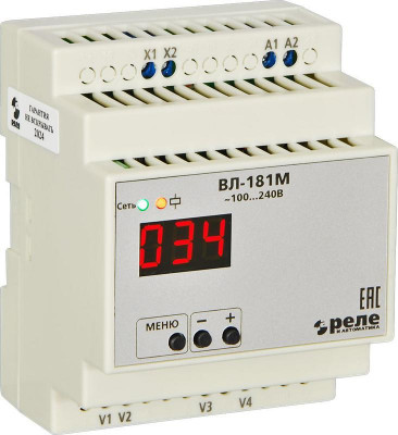Реле времени ВЛ-181М УХЛ4 100-240В 50Гц 100-990мс циклическое счет импульсов и останов по окончании цикла 25А Реле и Автоматика A8223-02839169