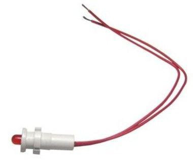 Лампа светодиодная СКЛ-17.1А-К-2-220 выводы гибкие под пайку 220В 50Гц/пост. диаметр посадочного отверстия 8мм УХЛ2.1 красн. Реле и Автоматика A8021-80060265