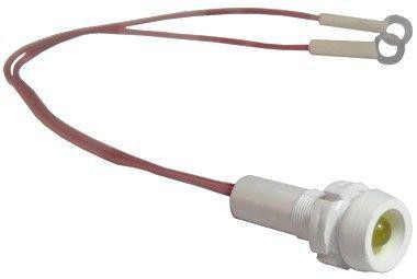 Лампа светодиодная СКЛ-15.2А-Ж-2-24 выводы гибкие с наконечником под М3 24В 50Гц/пост. диаметр посадочного отверстия 8мм УХЛ2.1 желт. Реле и Автоматика A8021-80067264