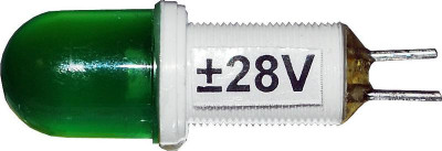 Лампа светодиодная СКЛ-23А-Л-2-24 24В 50Гц/пост. УХЛ2.1 зел. Реле и Автоматика A8021-T73747043