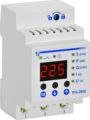 Реле напряжения РН-260Т защита бытовой техники мощностью до 14кВт от недопустимых колебаний напряжения в сети и последствий обрыва «нейтрали» Реле и Автоматика A8291-34125629