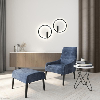 Бра ROUND 24Вт 3000/4000/6500К IP20 со светодиодом алюм. черн. DENKIRS 772625