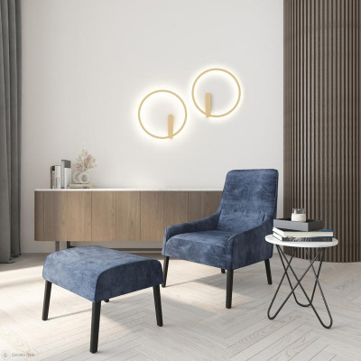 Бра ROUND 24Вт 3000/4000/6500К IP20 со светодиодом алюм. матов. зол. DENKIRS 772626