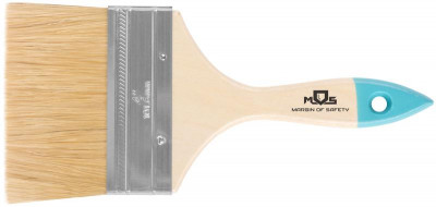 Кисть флейцевая натур. светлая щетина деревянная ручка 4дюйм (100мм) MOS 00708М